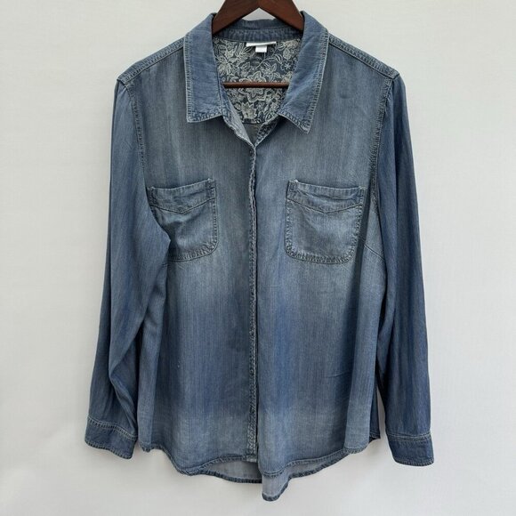 Westport 1962 jeans shirt women Size XL - Picture 1 of 14